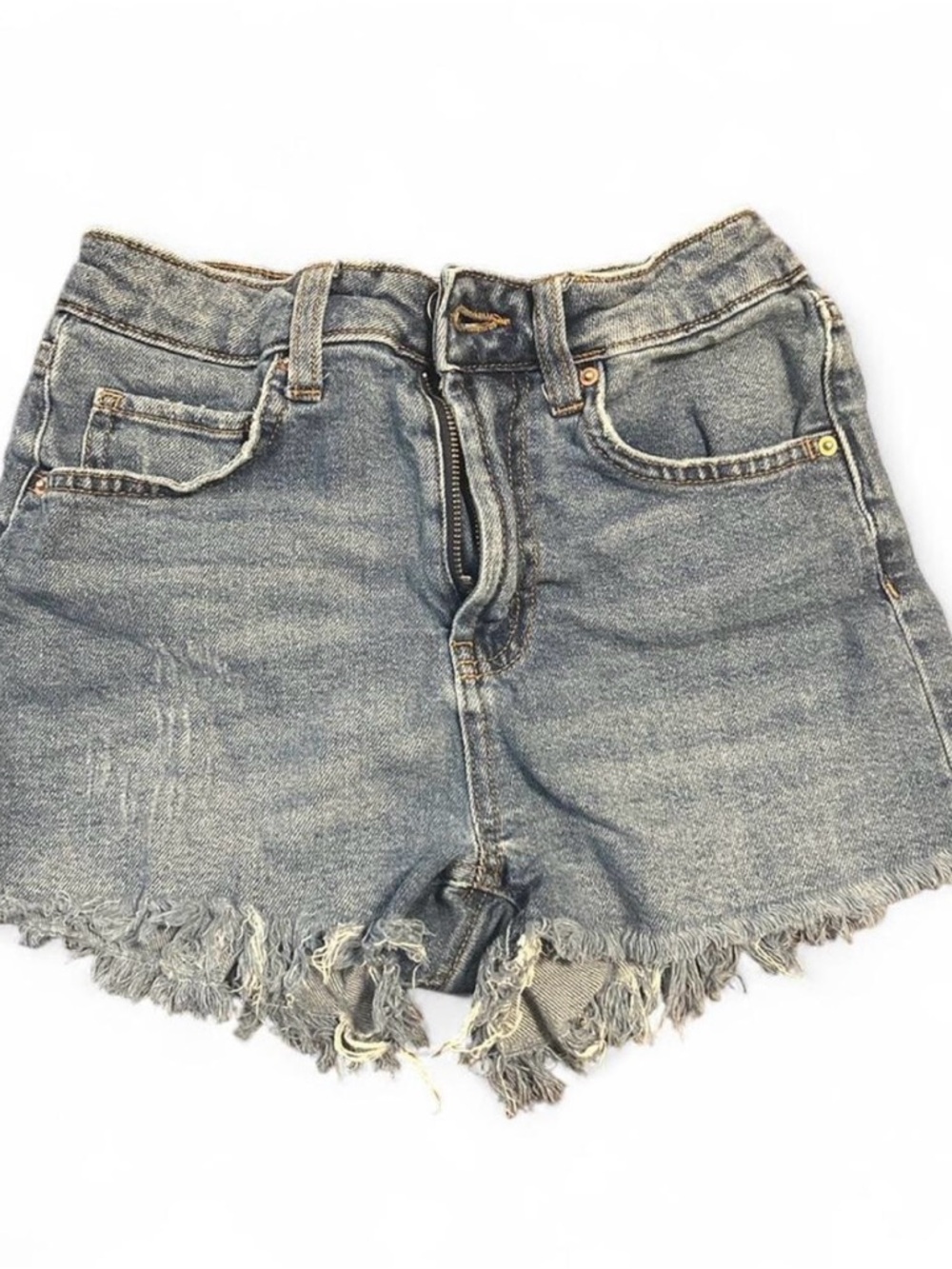 Wild Fable Faded Blue High-Rise Distressed Denim Shorts